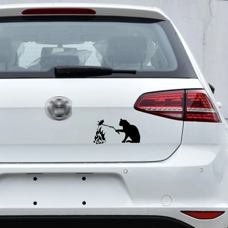 G106 vinyl car sticker Cat fries a mouse waterproof cool waterproof removable decal self-adhesive car auto sticker