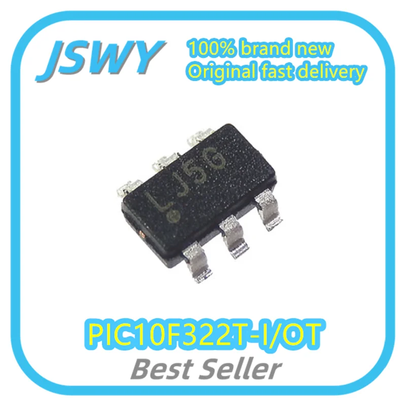 (10/50pcs) PIC10F322T-I/OT PIC10F322T Silkscreen LJ5G SOT-23-6 8-bit Microcontrollers Brand New Genuine Large Quantity in Stock