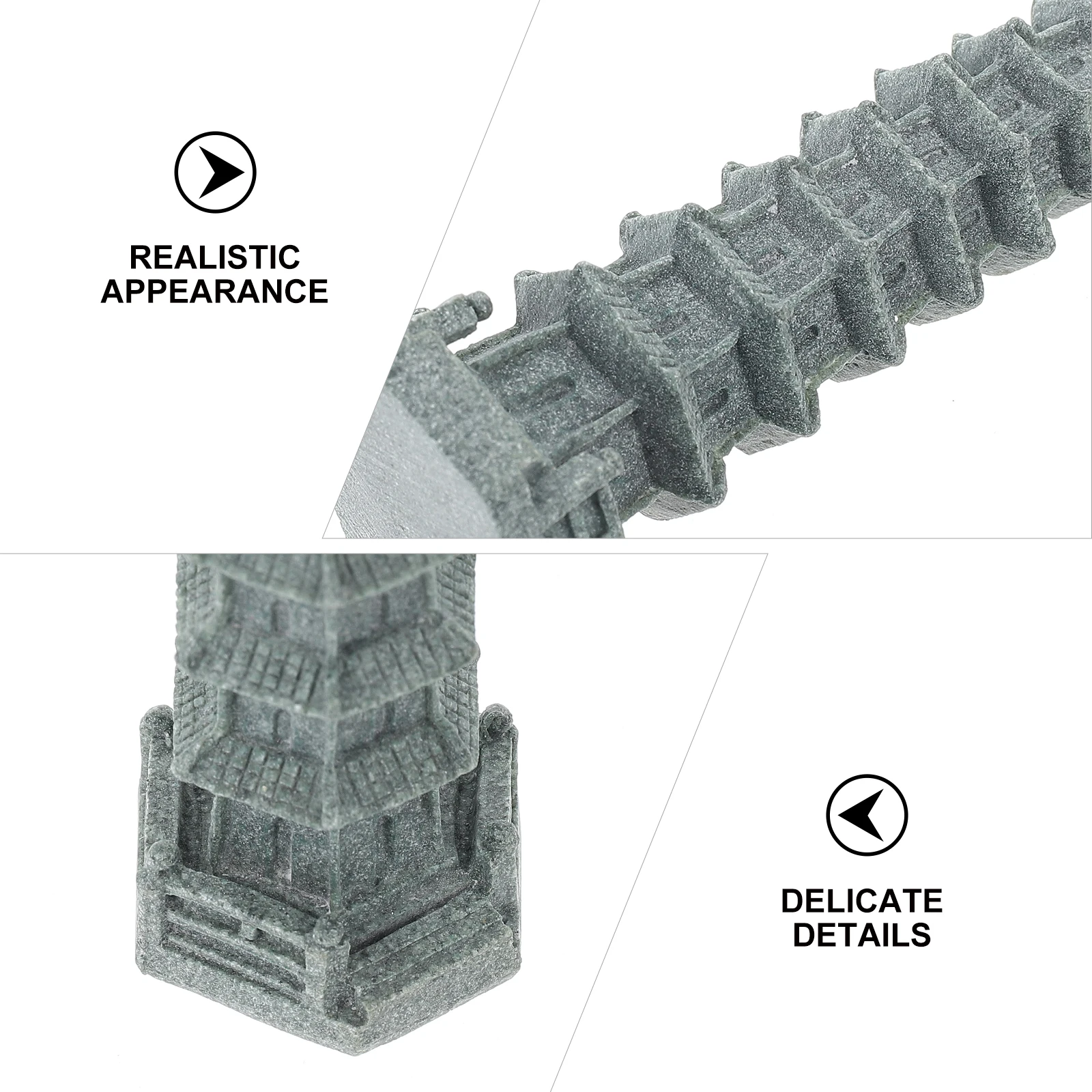 

Simulated Wenchang Tower Pagoda Statue L nament Garden Decor Miniature Scene Layout Durable Premium Material Balcony Yard