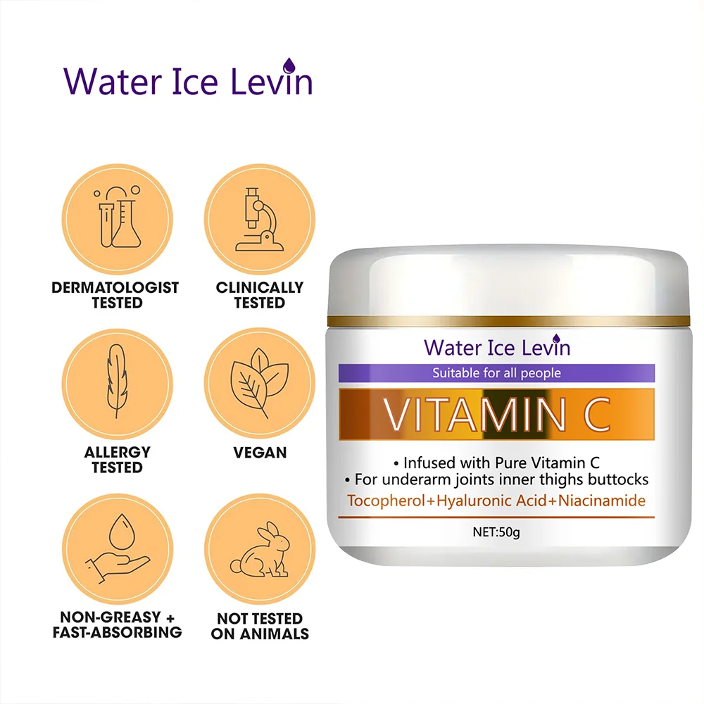 50g Vitamin C Advanced Glow Cream - Hypoallergenic Moisturizing Formula with Hyaluronic Acid and Niacinamide, Suitable for All Skin Types, with a Fresh Scent