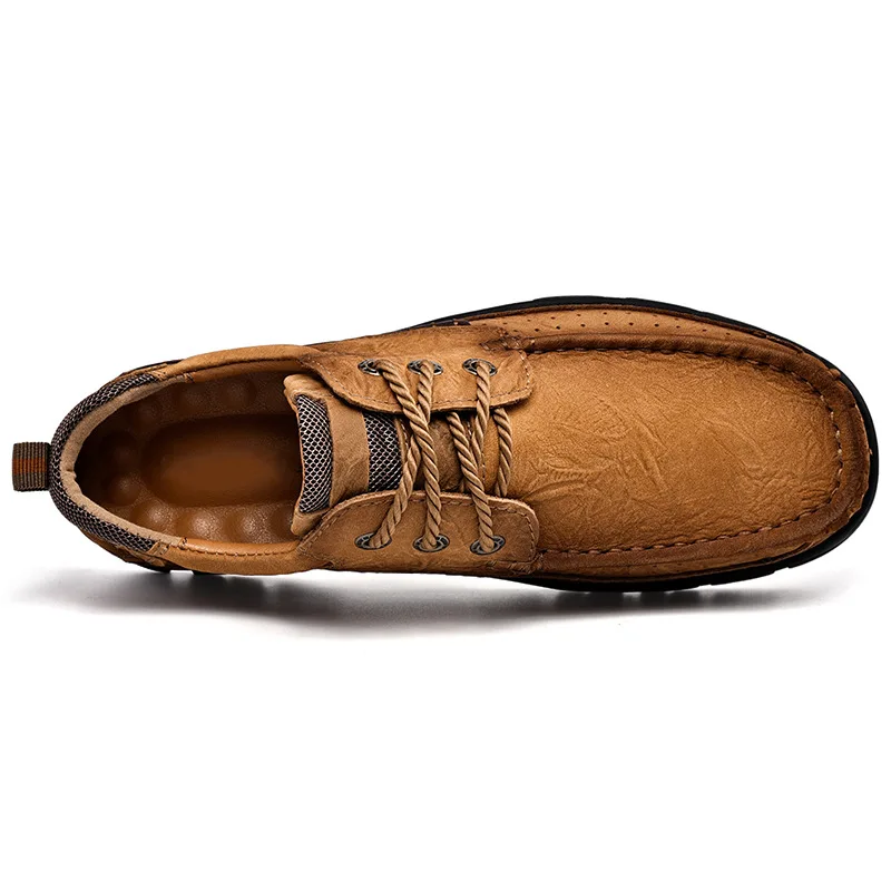 

Top Layer Cowhide Men's Shoes Thick Soled Wear-resistant Men's Casual Shoes Outdoor Men's Hiking Shoes