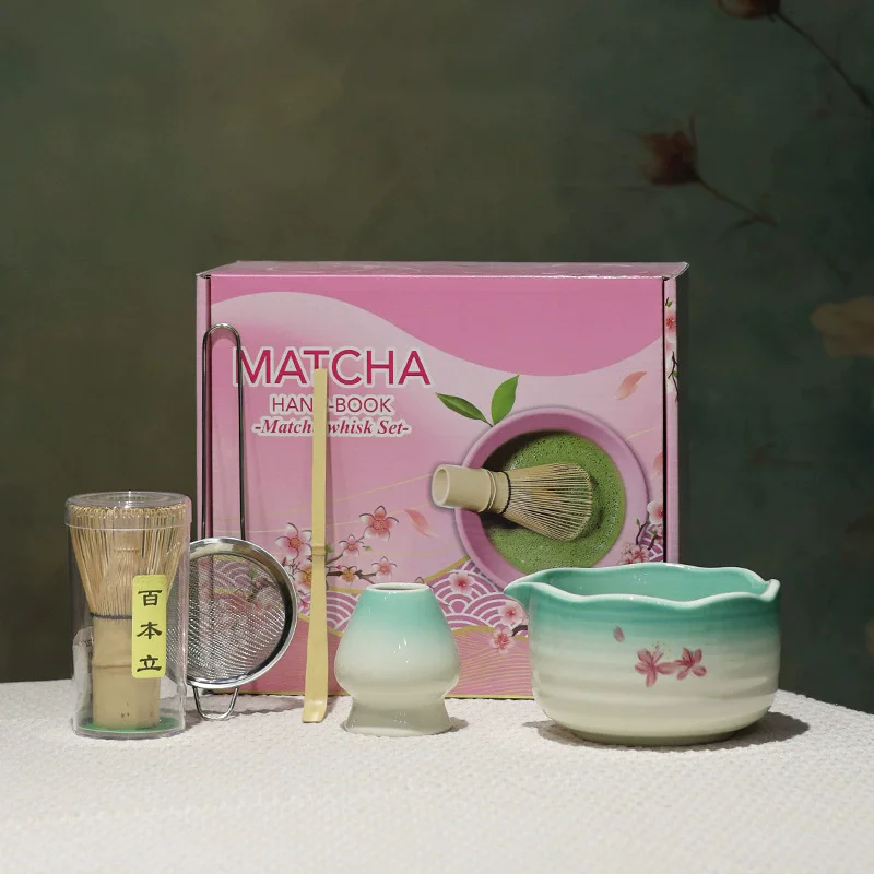 

1-4 шт. стандартные чайные наборы матча для любителей чая, подарки на день рождения, японский венчик матча, керамическая чаша с носиком, инструменты для приготовления чая