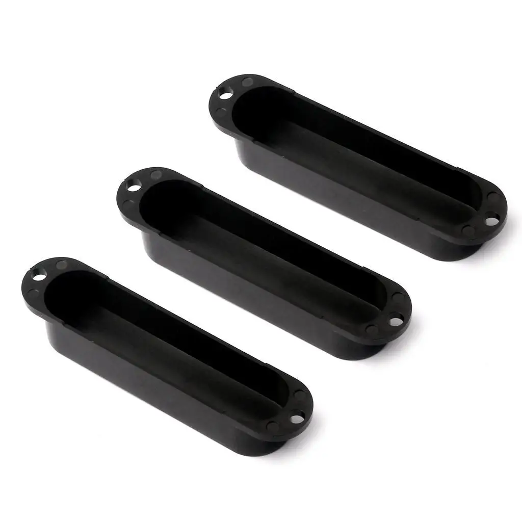 Professional Black Strat Pickup Cover Set Durable Replacement Parts Single Coil Case for Electric Guitar Body