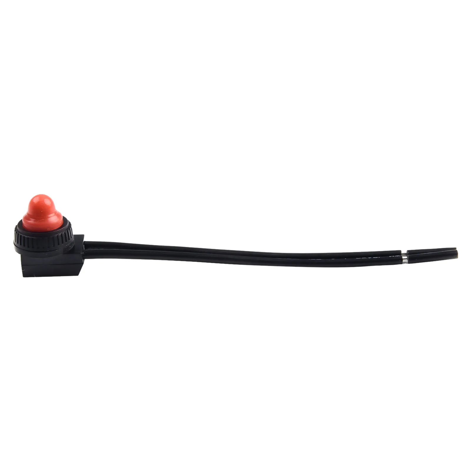 Household On-Off Switch Push Button Switch KP107 Red/black Sturdy Waterproof With Leads Wire 250V 3A Bakelite Base