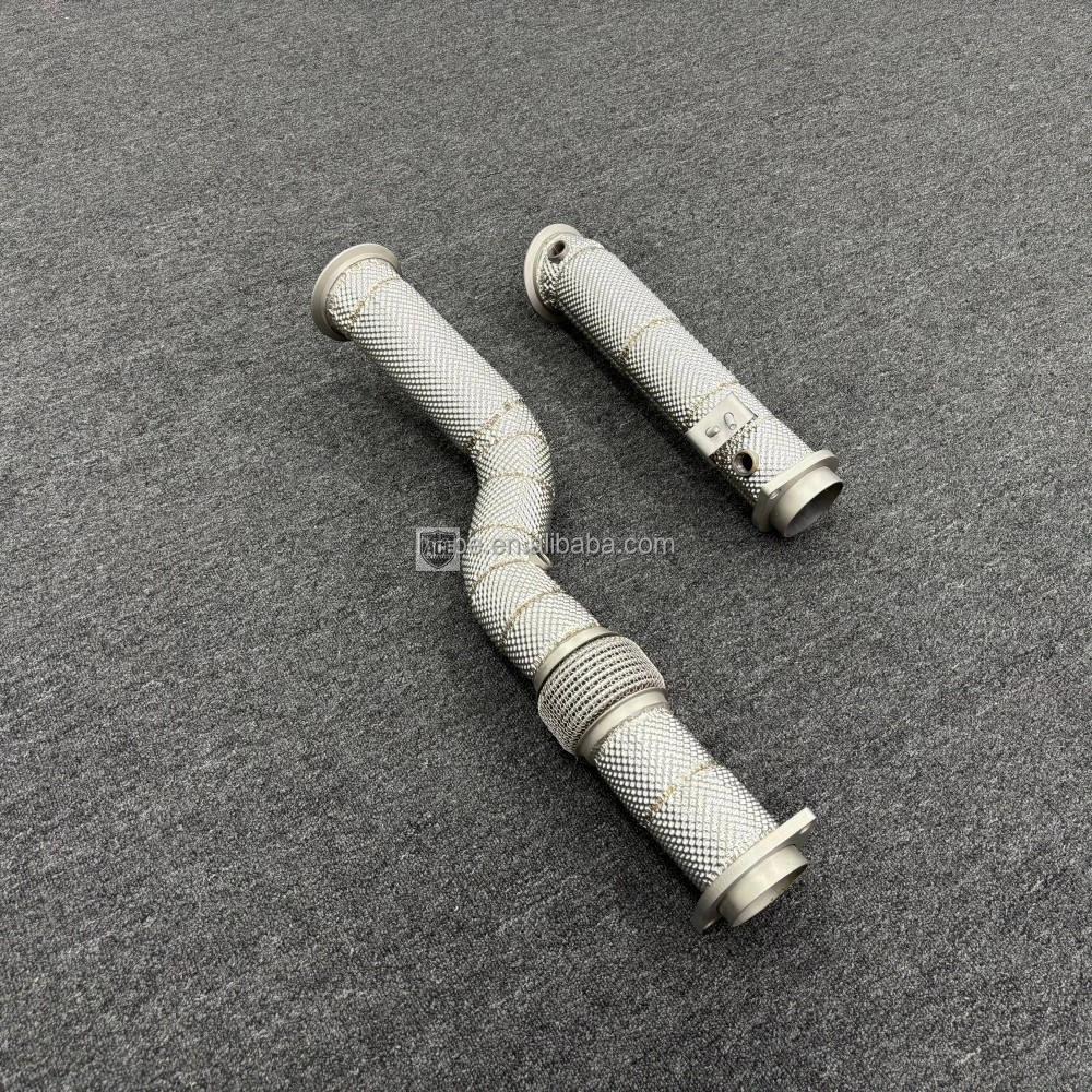 Vortex Edelstahl Spiegelpoliertes Wärmeisoliertes Hochdurchsatz-Katalysator-Downpipe für M3 G80 M4 G82 S58 3.0T 2021-2026 – Detail 6