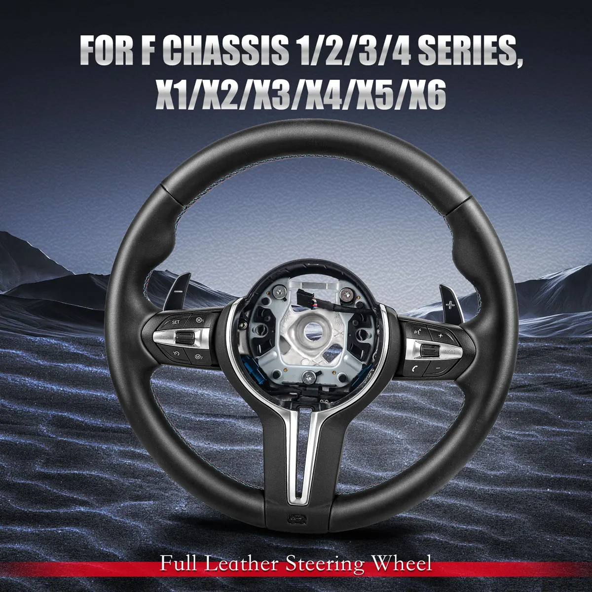 

Кожаный руль для BMW F10 F20 F21 F30 F31 F32 F01 F02 F06 F25 F26 F15 F16 1 3 5 7 Series X1 X3 X4 X5 X6 Racing Wheel