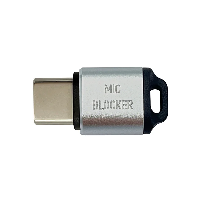 2X قفل ميكروفون USB C MIC حاصرات ميكروفون حارس أمان الصوت لأي أجهزة USB C والكمبيوتر المحمول والهاتف الذكي باللون الرمادي