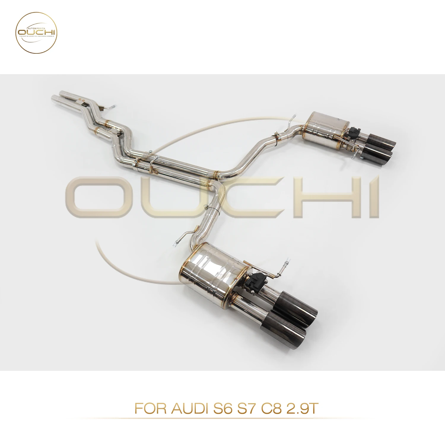 OUCHI Exhaust System Stainless Steel Performance Catback for Audi S6 S7 C8 2.9T Muffler With Valve