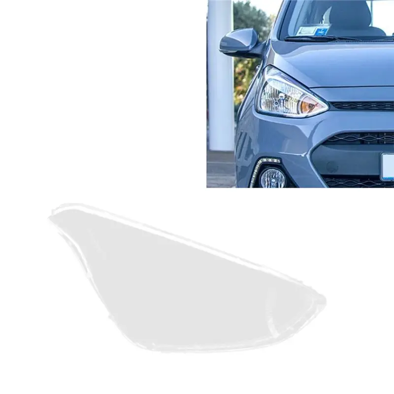 Ingenious-Car Headlight Cover Light Lens Shell Lampcover Lampshade Headlamp Mask For I10 2014-2017 Right