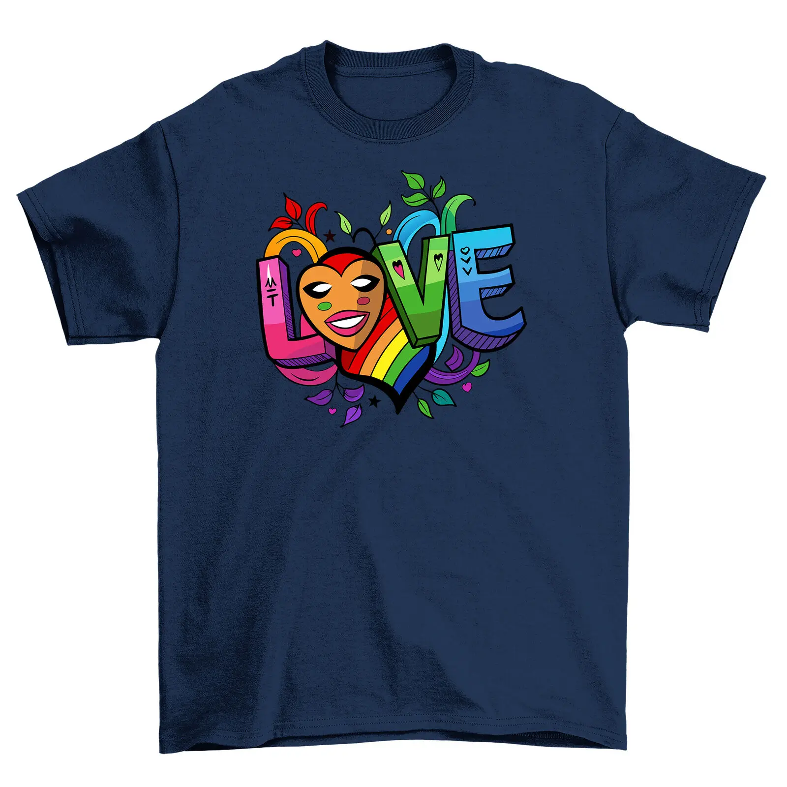 

Pride_73 Rainbow Heart t-shirt - Spread Love with Style! 100% Cotton, Funny Desi