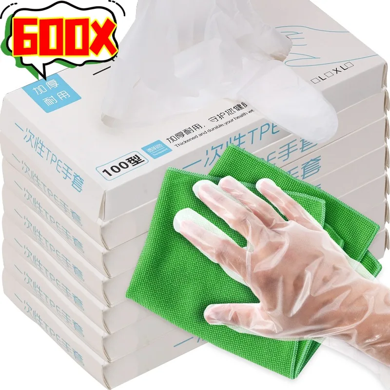 Guantes desechables de 3 tamaños, guantes transparentes para preparación de alimentos, cocina, barbacoa, pollo frito, Pizza, suministros de vajilla de cocina para restaurante