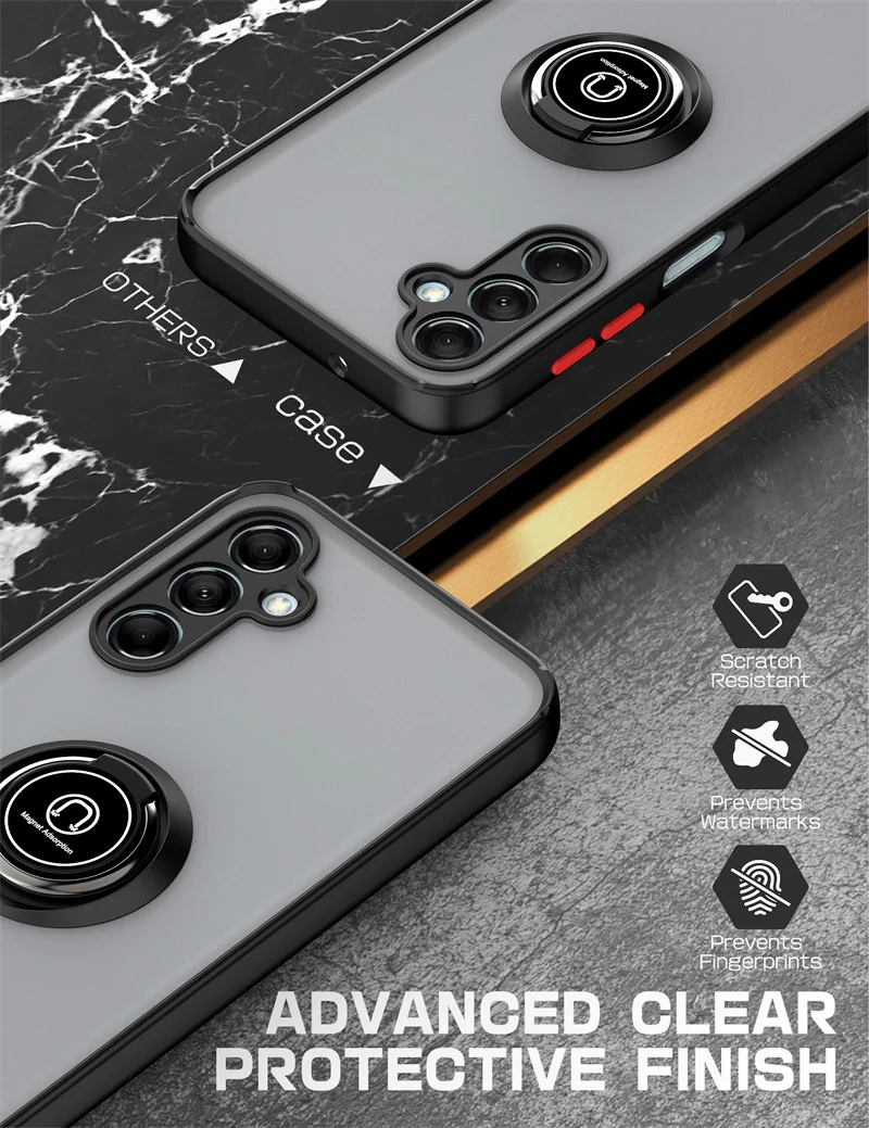 لسامسونج غالاكسي M54 حالة المغناطيسي حلقة حامل ماتي PC درع قضية الهاتف لسامسونج M54 M 54 GalaxyM54 5G SM-M546B الغطاء الخلفي #5