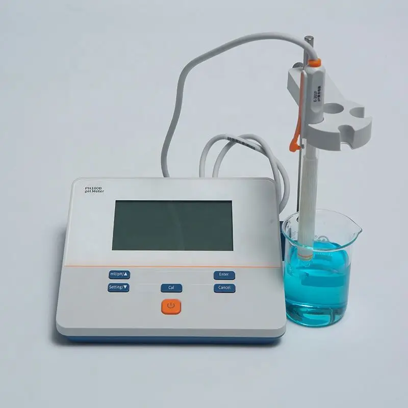 Sinosource PH100B Digital pH Meter 0 to 14 pH Range Benchtop Design with OEM Customization Option 1 Year Warranty