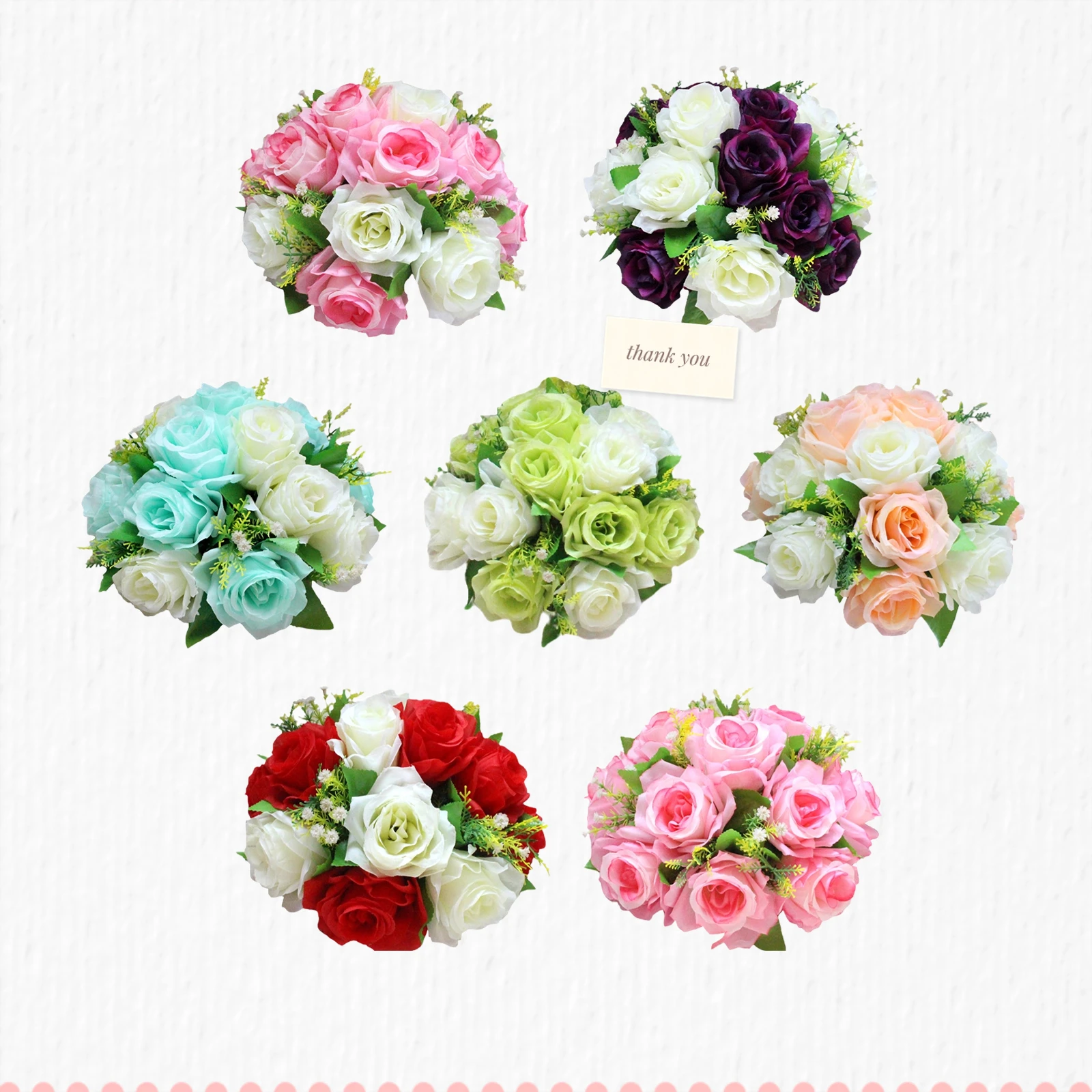 26cm Rose Artificial Flower Balls Wedding Roman Column Road Guide Decorations Birthday Party Beautiful Centerpieces Bouquet