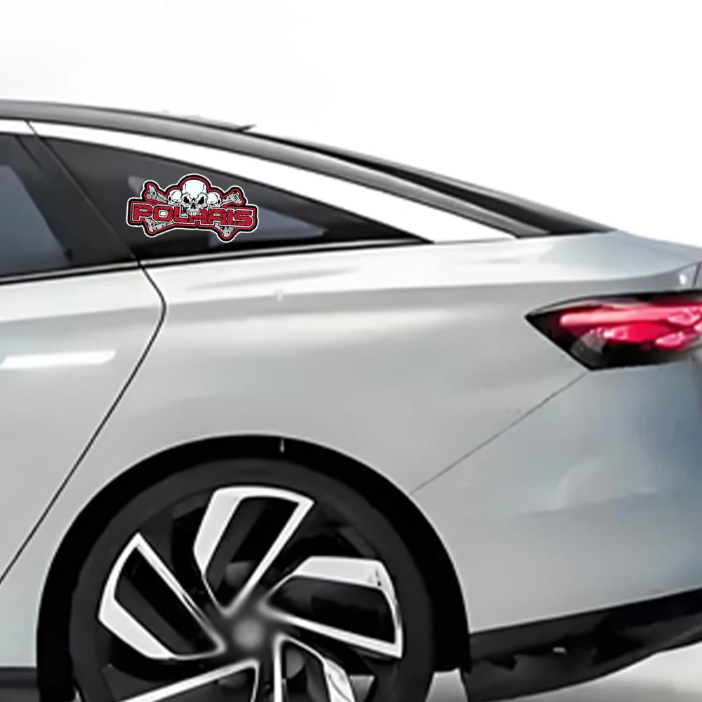 ل بولاريس الجمجمة ملصق سيارة واقية من الشمس Creativite الوفير دراجة نارية مقاوم للماء الفينيل سيارة التفاف