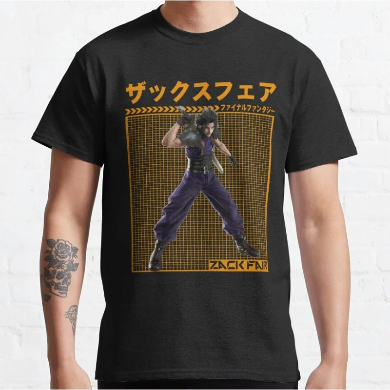 

final fantasy vii remake Gift t shirt for RPG gamer 100% cotton printed tee Men's Short Sleeve Graphic Clothes All size tops