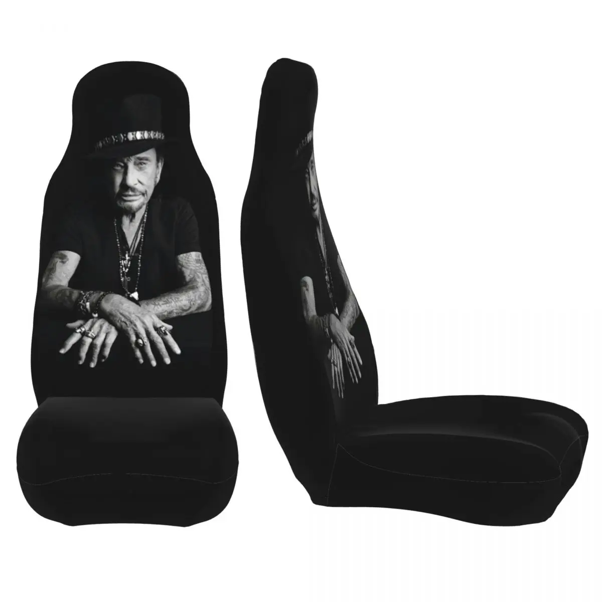 Johnny Hallyday French Singer Universal Car Seat Cover for most cars AUTOYOUTH Music Legend Car Seat Covers Polyester Hunting