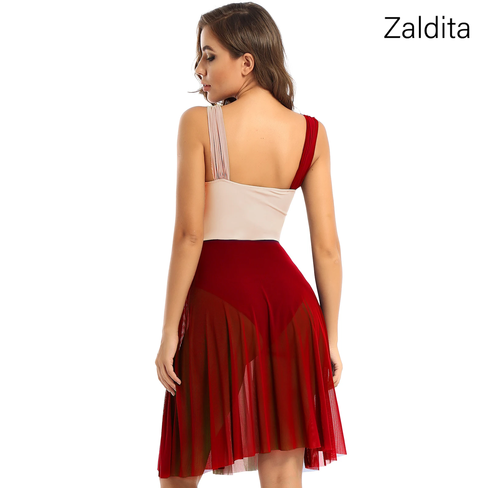 Womens Ballroom Leotard Dress Sleeveless Lyrical Modern Contemporary Latin Dance Dress Modern Dance Costume