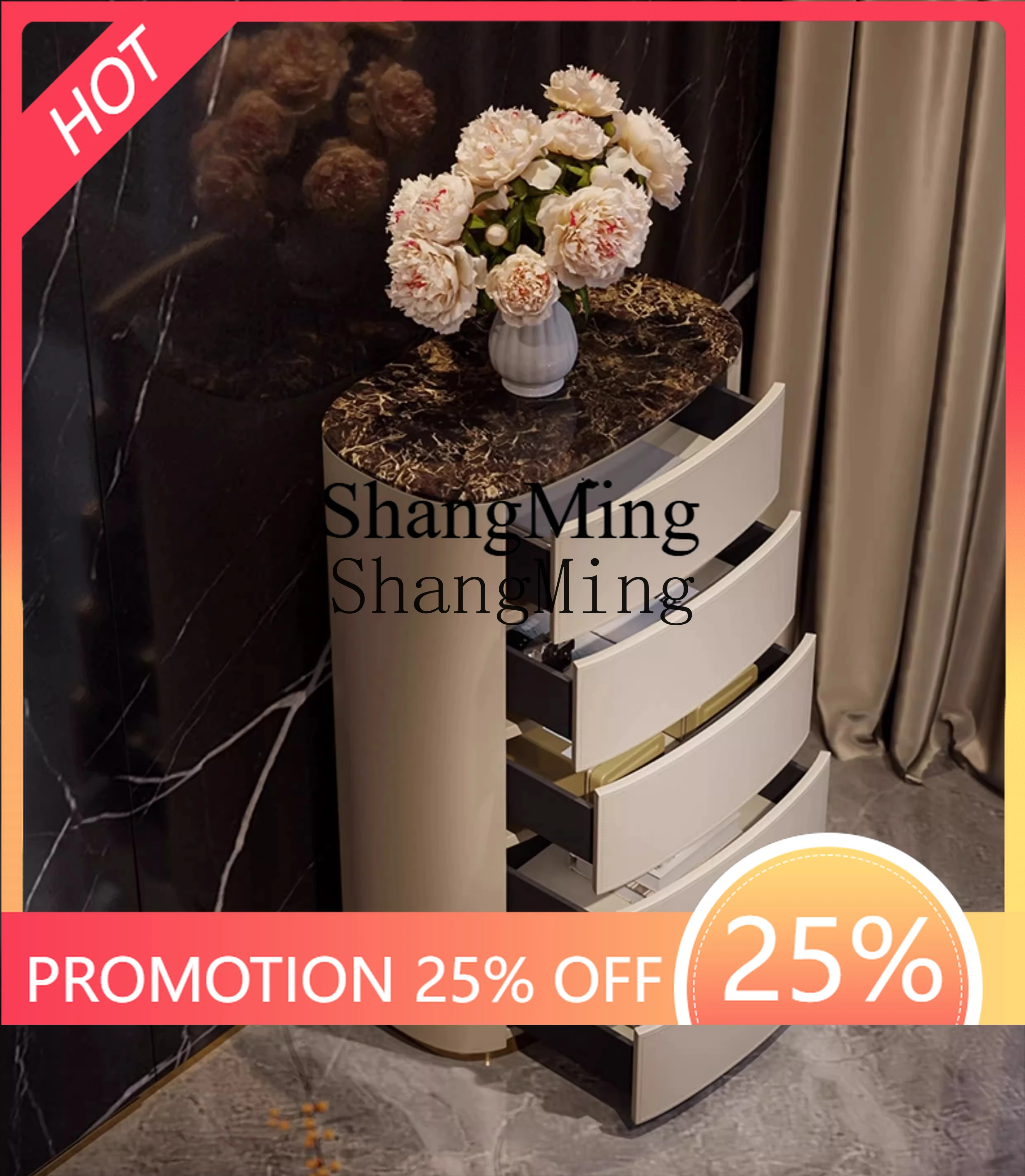 

FG light luxury chest of drawers, modern simple and fashionable drawers, four or six storage bucket bedroom storage cabinets