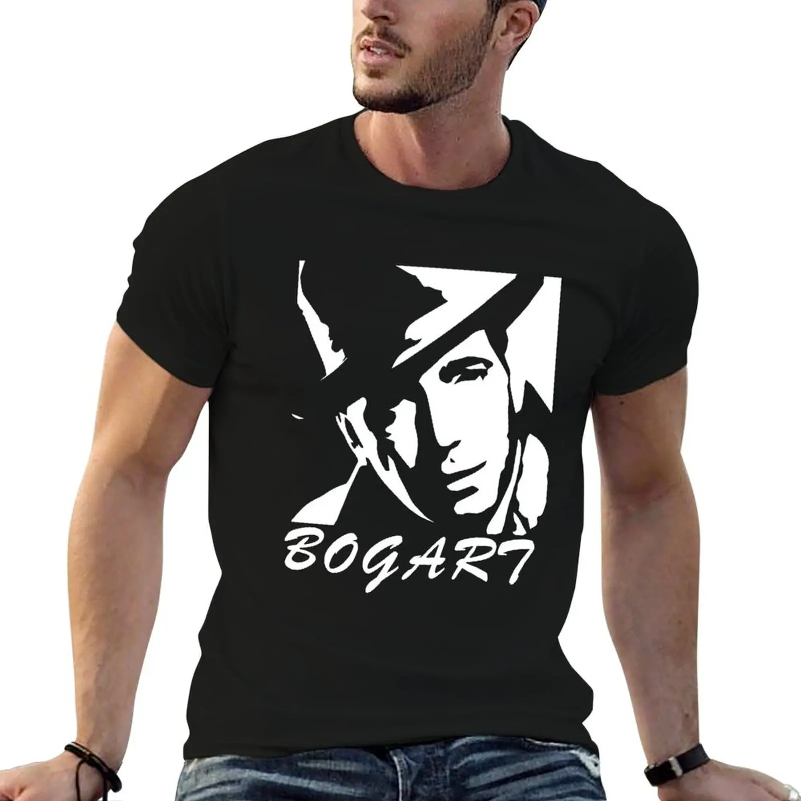 

Красивая модель, крутая футболка Humphrey Bogart Bogart, мужские футболки, хлопковая мужская футболка, футболка из 100% хлопка