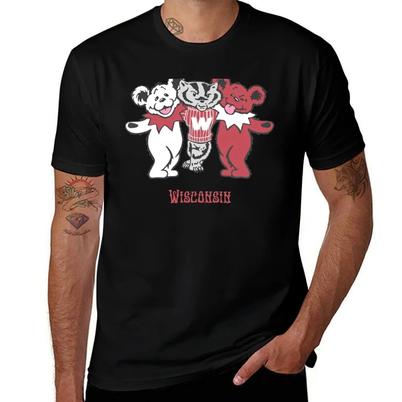 Bucky and Bears - University of Wisconsin-Madison T-Shirt T-Shirt Man t-shirt custom t shirt vintage mens funny t shirts