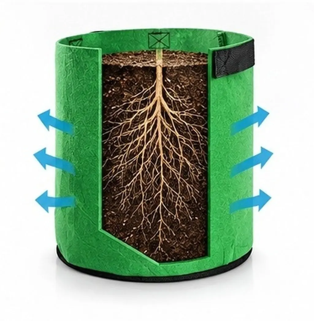 10 Gallon Nutrient Grow Bags Non-Woven Aeration Fabric Pots for Nursery Garden Strong Root Growth Planting Aeration Pot