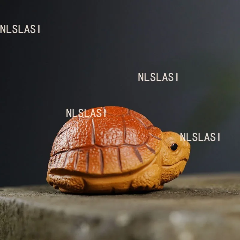 1pc Little Turtle Tea Pet Mini Simulation Cute Tea Game Desktop Trinket Kung Fu Teaset Decoration Tea Ceremony Accessories