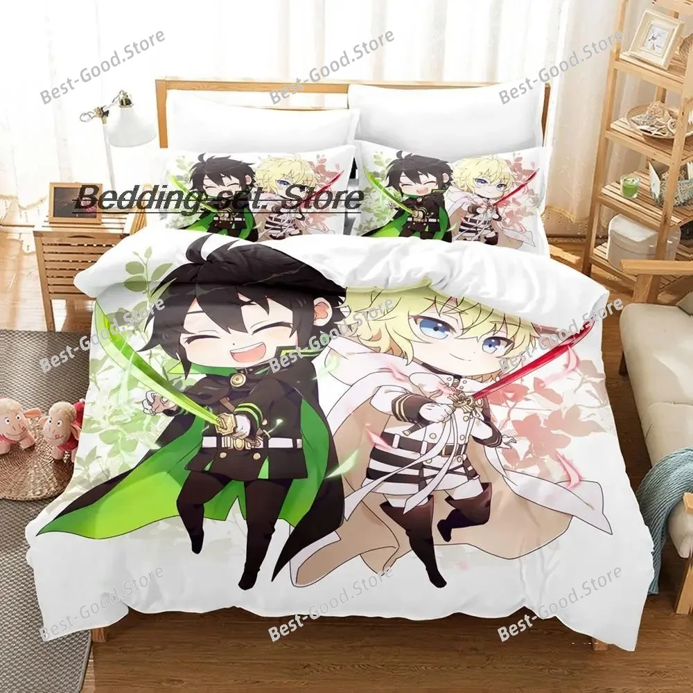 2014 Seraph Of The End Bedding Set Single Twin Full Queen King Size Bed Set Teenager Bedroom Duvetcover Sets Anime Bed Sheet Set