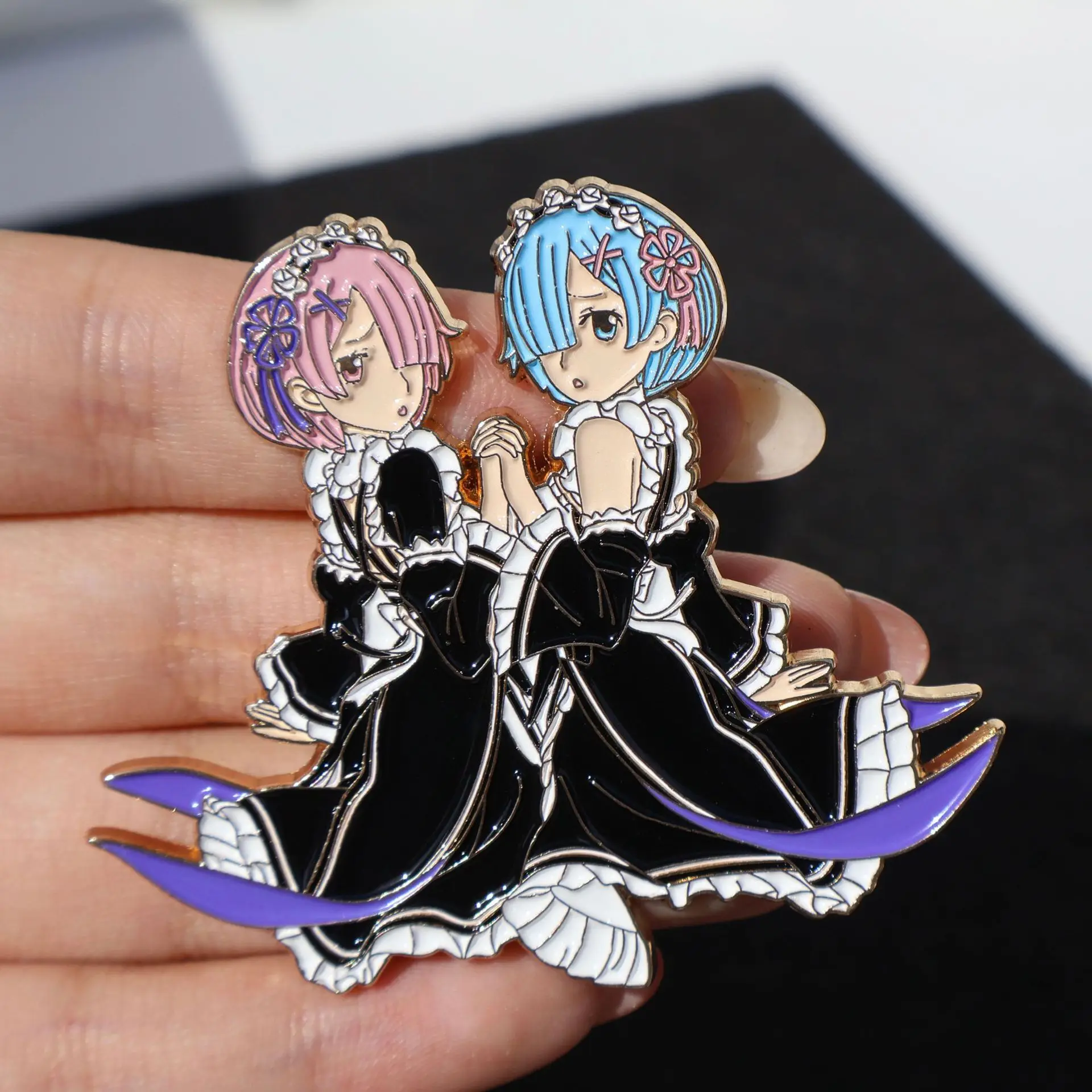 Значки и подвески Ram Rem по аниме Re:Zero — Жизнь в другом мире с нуля, броши для рюкзаков, одежды, лацканов, косплея, игрушки, декор