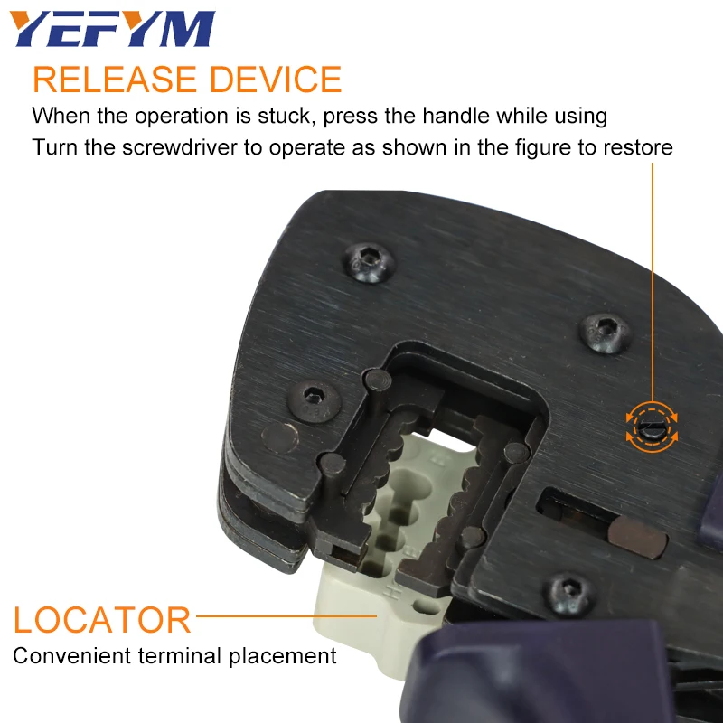 Aviation /Heavy-duty starter terminal crimping pliers YEP-166 0.5-6mm²/24-10AWG vertical crimping electrical YEFYM tools