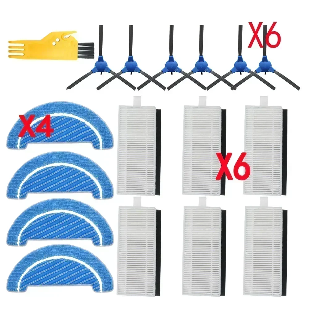 أجزاء مكنسة كهربائية روبوت إكسسوارات عدة بديلة ، فرشاة جانبية ، فلتر هيبا ، قماش ممسحة للتميز في Cecotec Conga