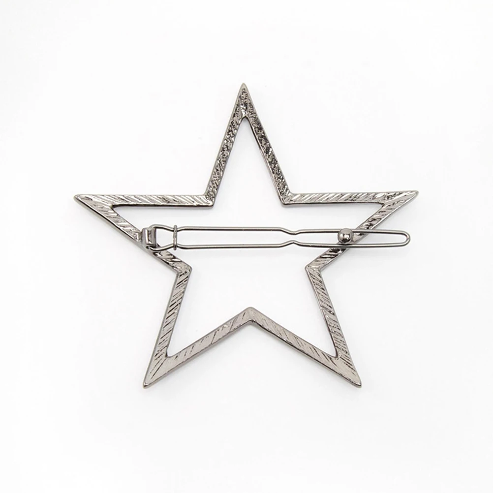 

3 Pcs Pentagram Hairpin Clips for Women European and American Chic Metal Star Miss
