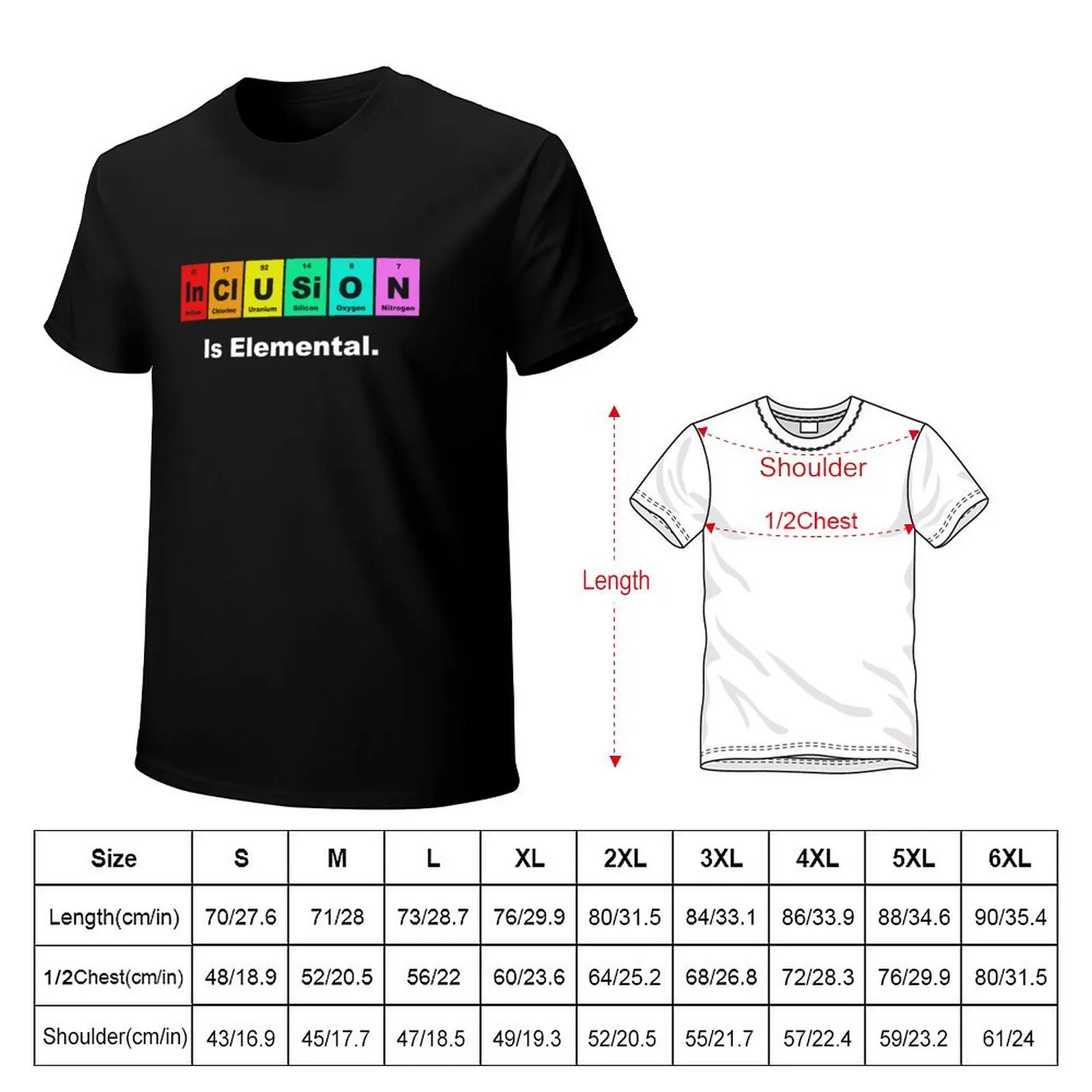 Inclusion is elemental LGBQT periodic elements T-Shirt Holiday Party Tee Shirt