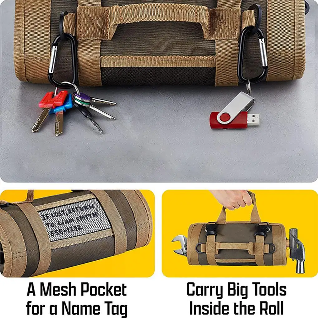 Borsa per attrezzi Hardware multiuso borsa portaoggetti portatile arrotolata Multi-tasca professionale borsa portaoggetti arrotolata