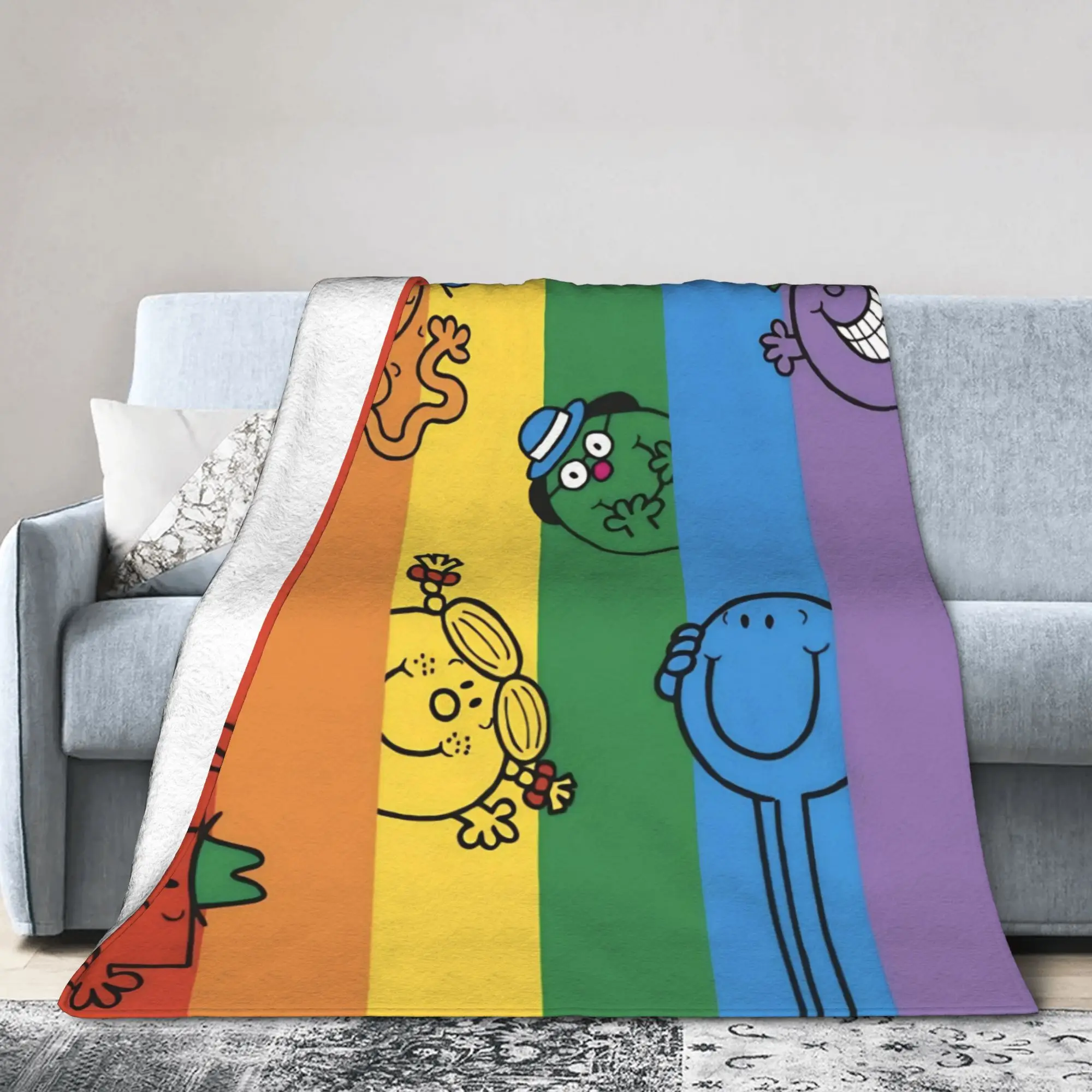 M-Mr M-Men L-Little M-Miss Humour Coral Fleece Plush Throw Blanket  Blanket for Home Couch Lightweight Bedding Throws,