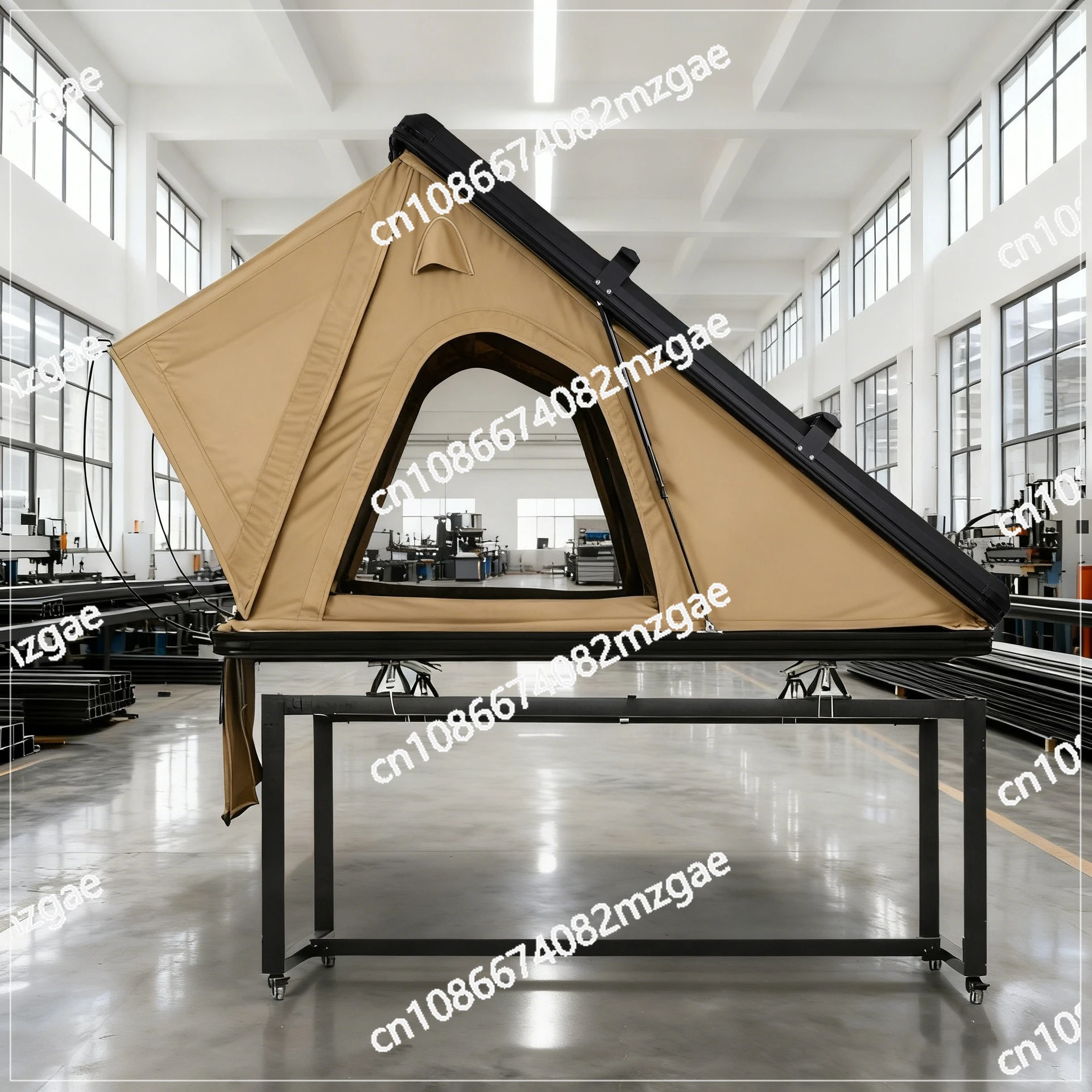 Automatic hydraulic car outdoor tent self-driving tour hard shell mesh triangle tent alloy roof tent