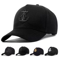 Unisex Ship Anchor Embroidery Baseball Caps Spring Autumn Outdoor Sunscreen Hat Adjustable Casual Trucker Hats