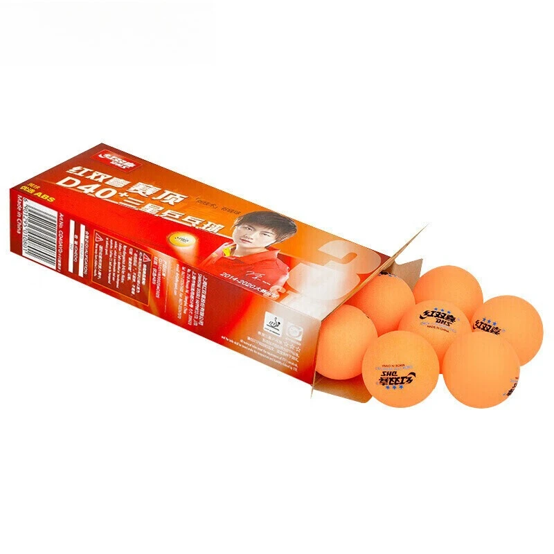 DHS Table Tennis Balls 3 Star Ping Pong Balls ABS Round Durable Pingpong Bullets for Recreational Level Training Bulk Sales