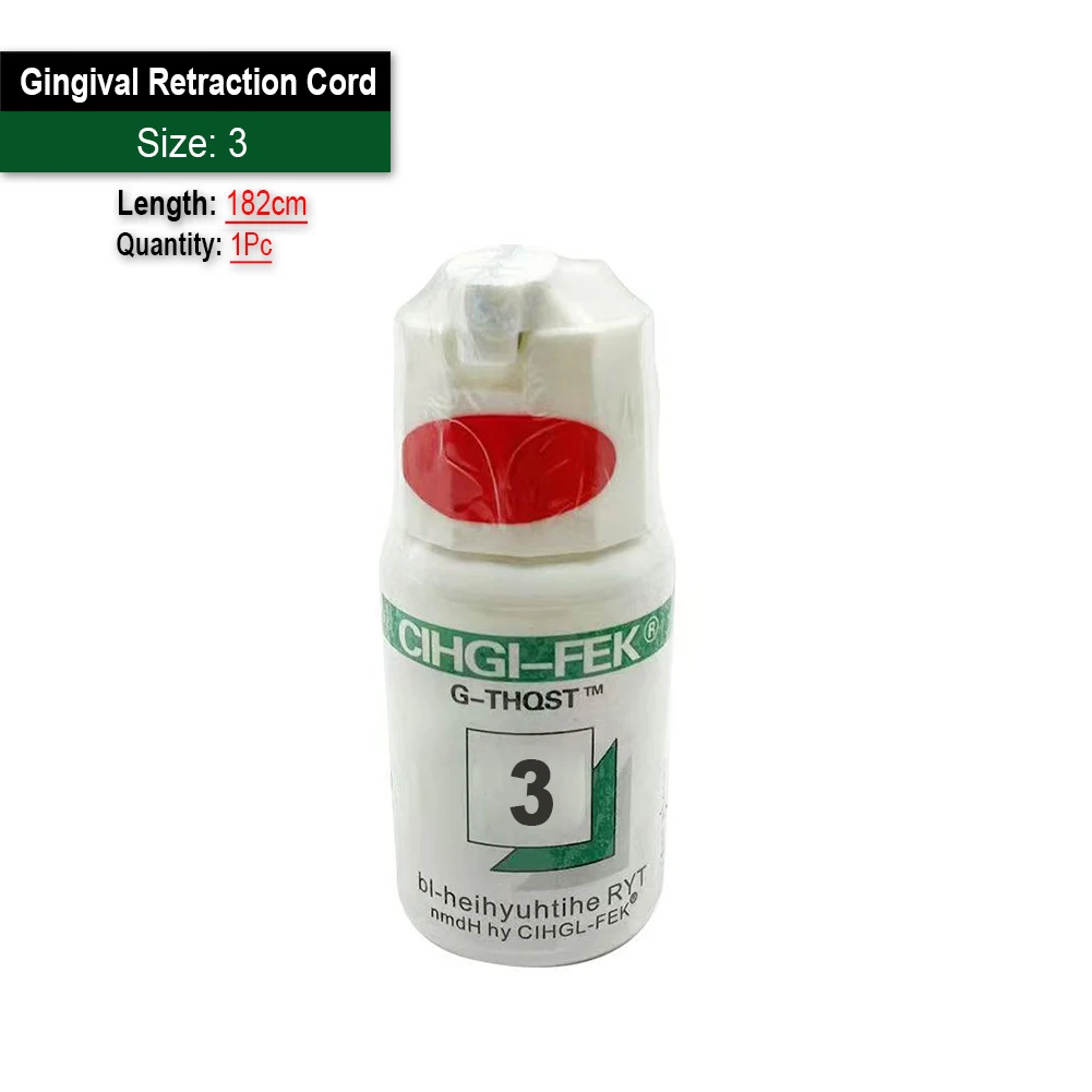 Multi-sizes Dental Gingival Retraction Cord 1 Bottle Non-medicated Type Gingival Gum Line 1/2/3/0/00/000 Dentist Lab Consumable
