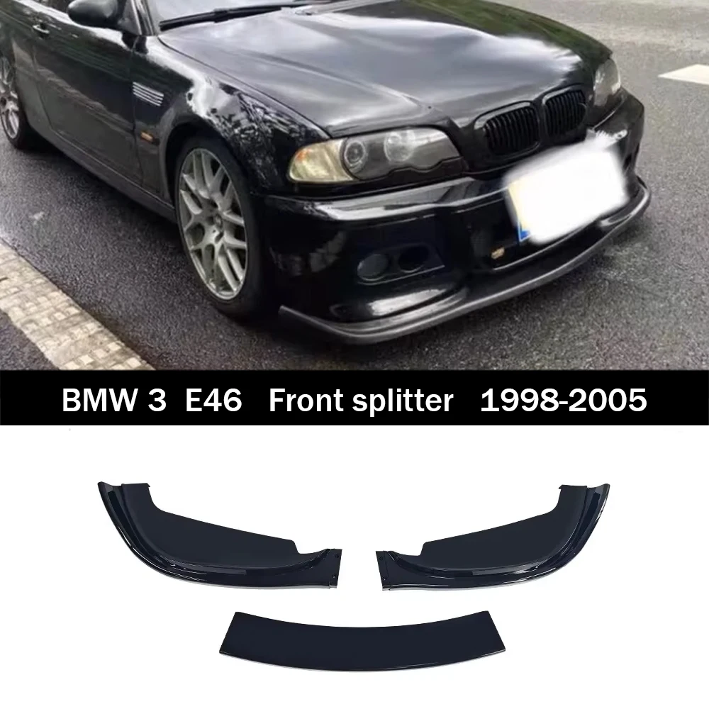 

Front Bumper Lip for BMW 3 Series E46 M3 1998--2005 HM Type Spoiler Splitter Blade Lower Guard Board Diffuser Skirt Surround Kit