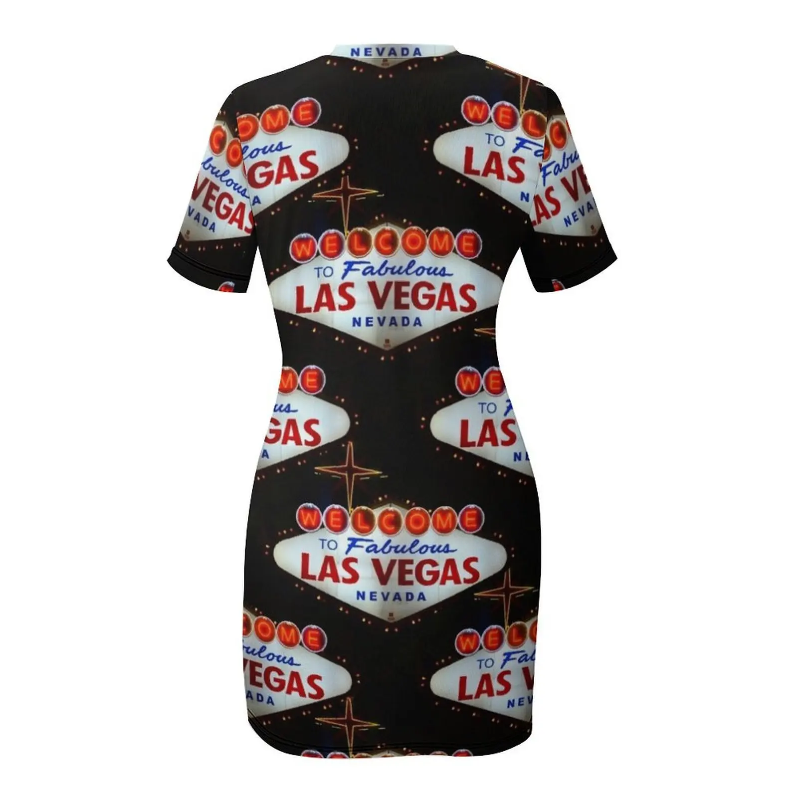 Fabulous Las Vegas Short Sleeved Dress loose women's dress evening dresses women Dress image 5