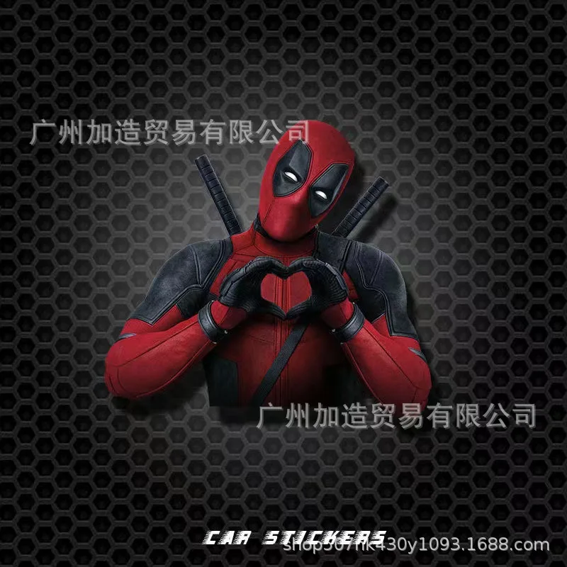 Deadpool Wolverine Decal Cartoon Sticker Waterproof Stickers Decorated Car Decals Personality Creativity Sticke Hiding Scratchs