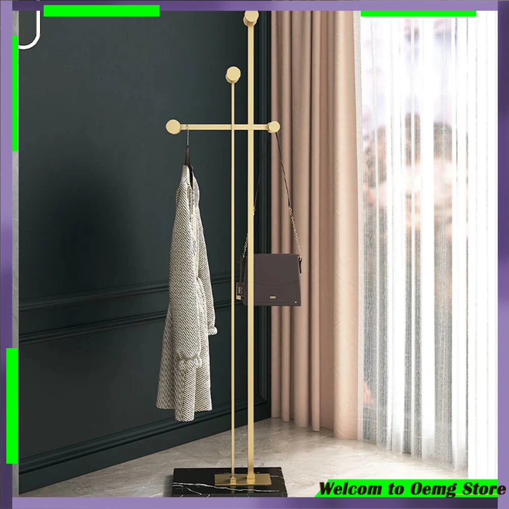 

Golden Minimalist Clothes Rack Balcony Boutique Stylish Modern Fashion Display Stand Beautiful Perchero Ropa Furniture Upgrade