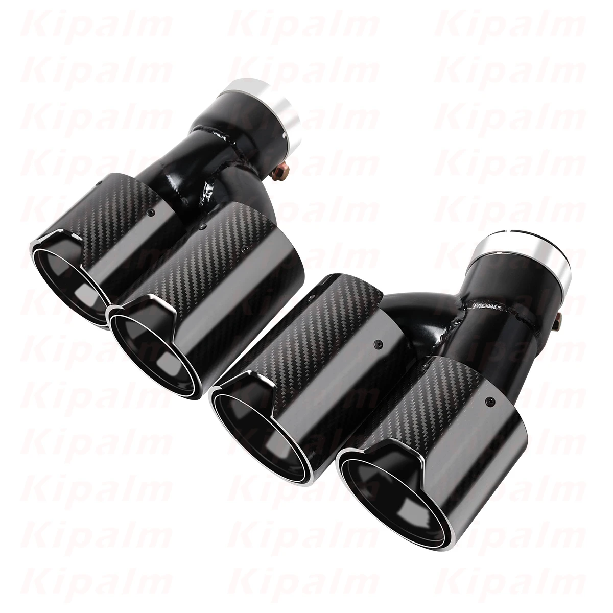 1 Pair Dual Pipe Carbon Fiber M Performance Exhaust Pipe Muffler Tip Tailpipe For BMW 5 series  525i 528i 530i G30 G38  2018-