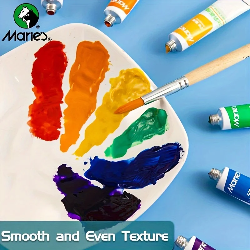 Set di colori ad acquerello Marie da 12 colori, tubi da 5 ml, eccellente trasparenza e colori vivaci per adulti, artisti, escuristi