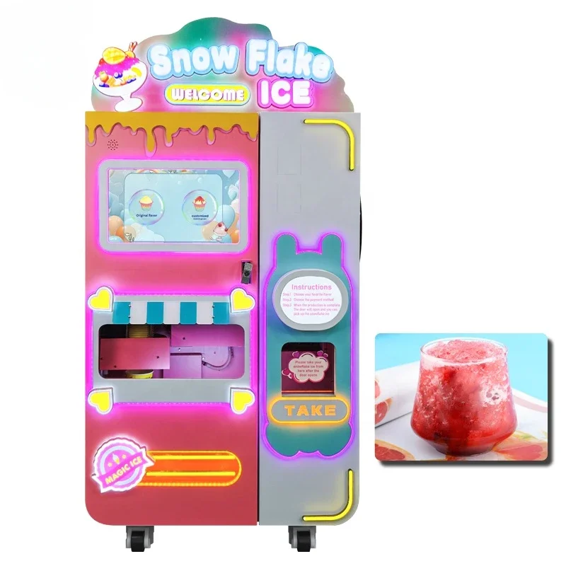 The best commercial fully automatic snow ice cream vending machine