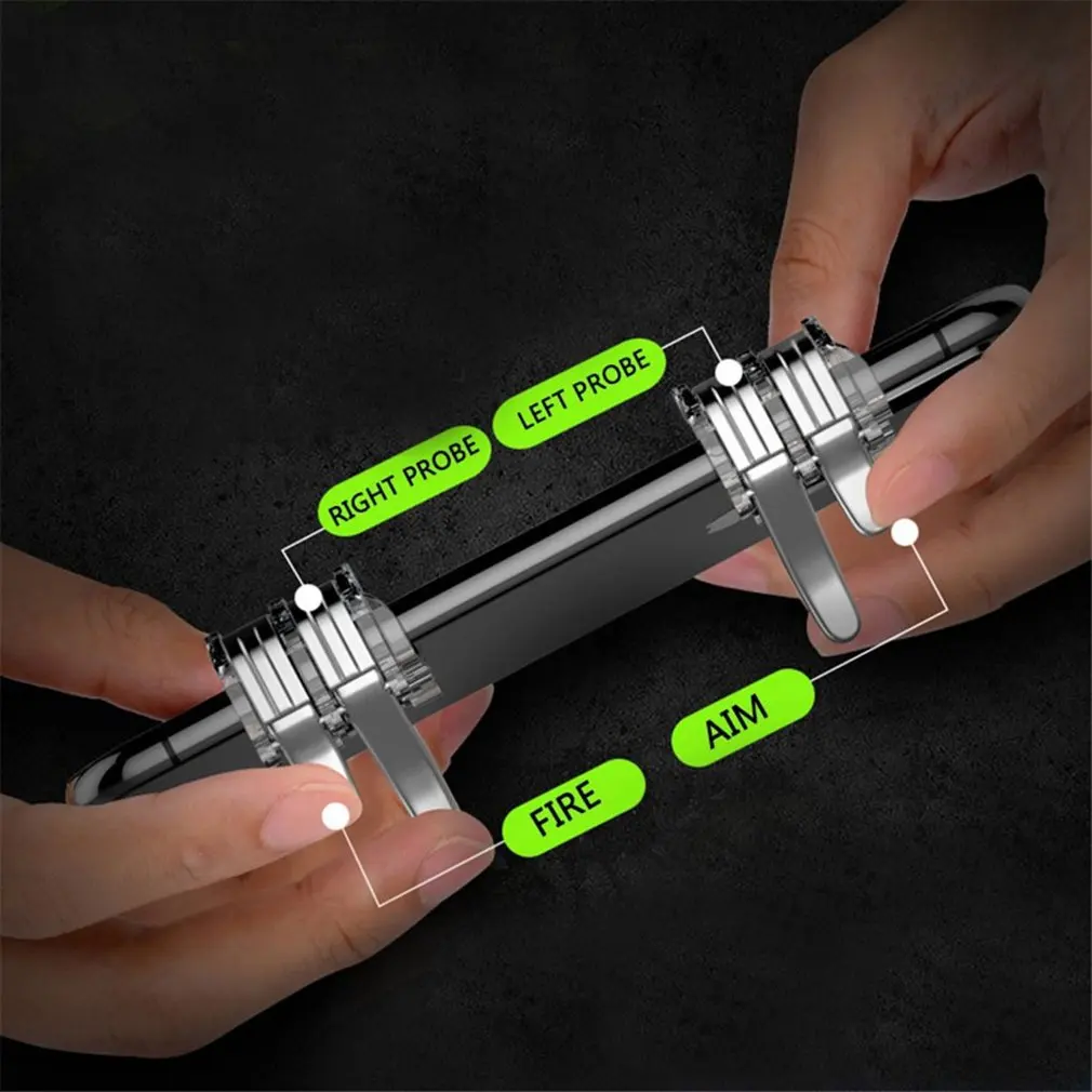 Universal Metal Smartphone Mobile Gaming Trigger per Pubg Mobile Gamepad Fire Aim Button L1R1 Key Shooter Pubg Controller Trigger
