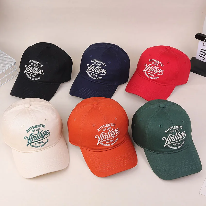 

Women's Vintage Lettered Baseball Cap, Fashionable Embroidery, Summer, Outdoor Golf Sports, Visor, Horsetail Cap, Visor Caps