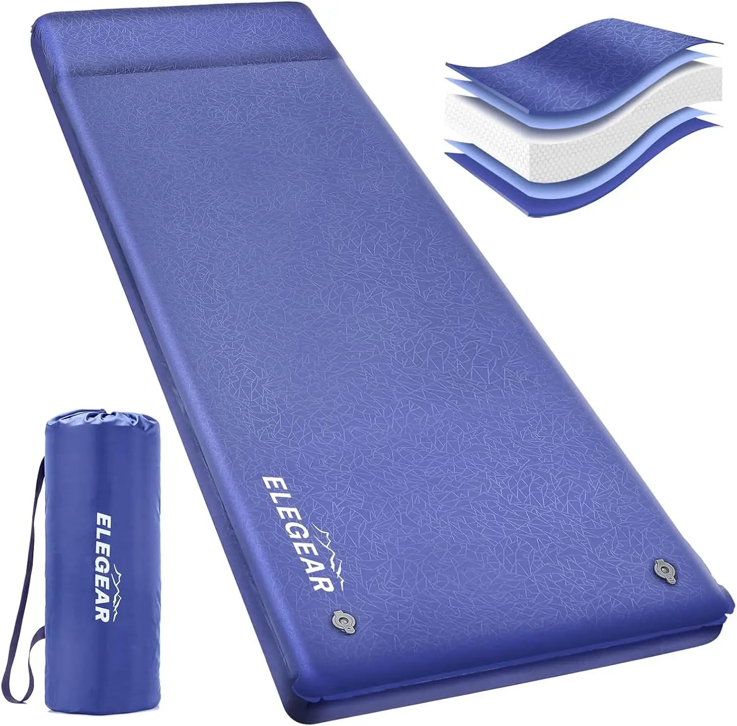 

Self Inflating Sleeping Pad, 3.18'' Ultra-Thick Memory Foam Camping Pad with Pillow, 20s Fast Inflating Camping Mattress Pad