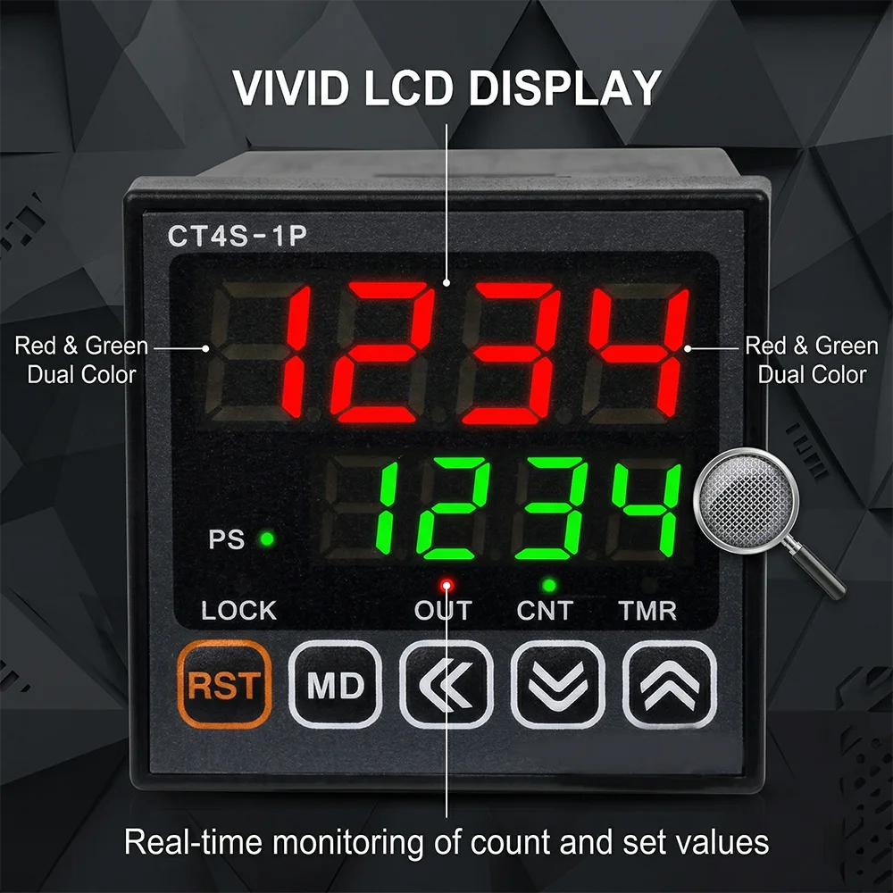 CT6S-1P2 CT6S-1P4 CT4S-1P4 CT4S-1P2 Controllers CT6M-2P4 with Communication Counter Timer E-Ink Display for Bus Use